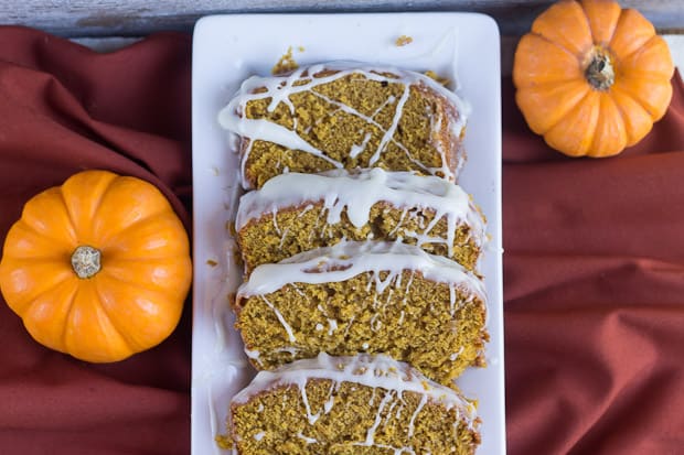 This easy pumpkin bread with cream cheese frosting is a guaranteed hit to ring in the fall season. With just a few handy ingredients it's perfect for school parties, family dinners and church potlucks.