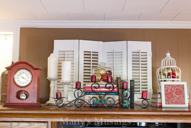 A clock in the middle of a room