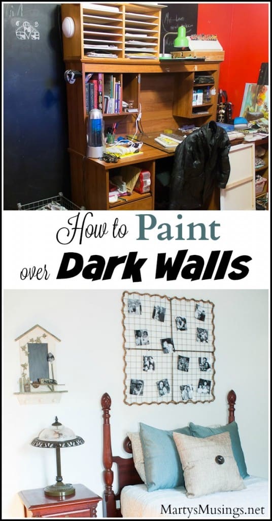 How to paint over dark walls before and after