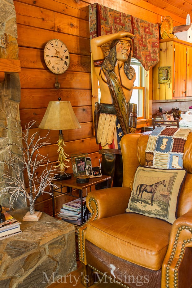 A clock sitting in the living room