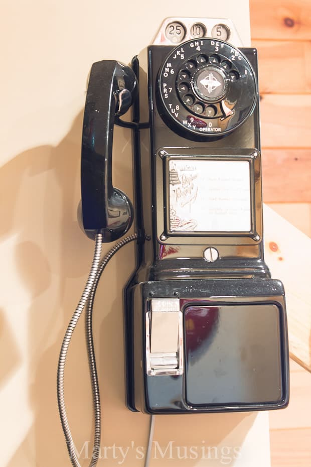 A telephone on a table