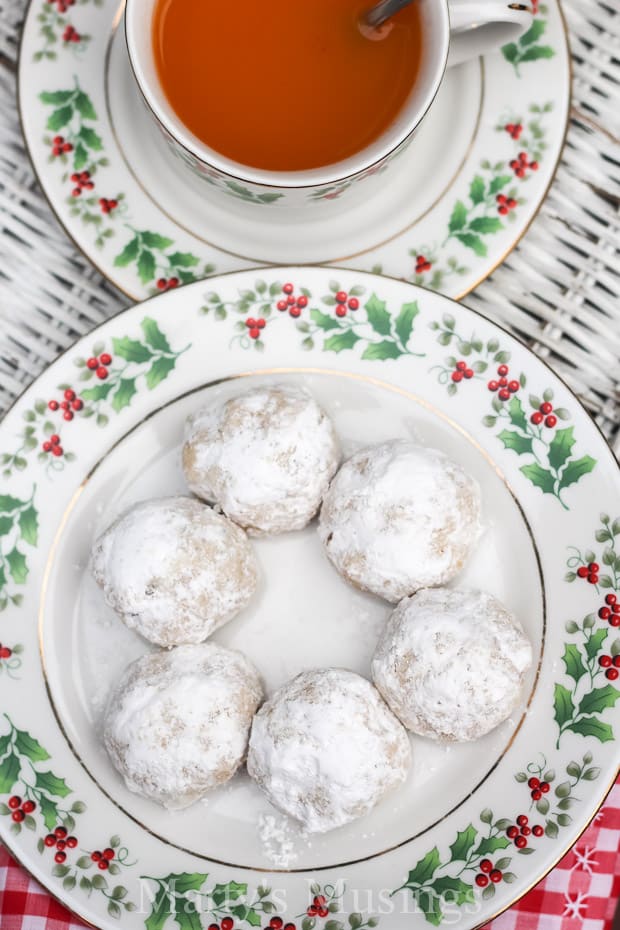 Mexican wedding cookies (or Russian tea cakes as they are sometimes called) are known for their irresistibly nutty taste and powdered sugar topping on their rounded snowball shape.