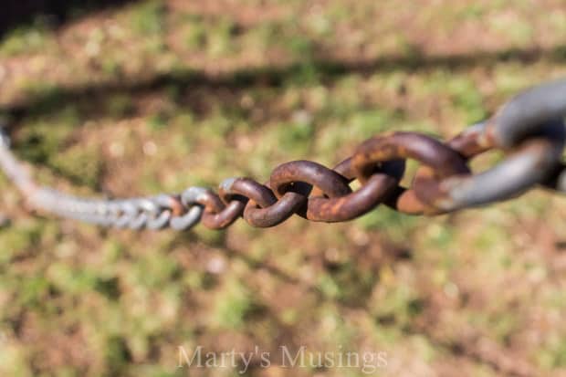 A chain link fence