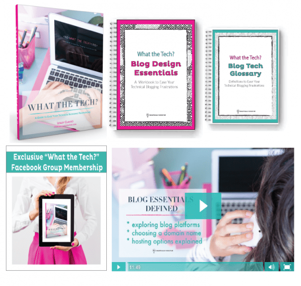 Lesley Clavijo provides help for new and seasoned bloggers with her ebook What the Tech? with tips on conquering technical fears, branding and tools.