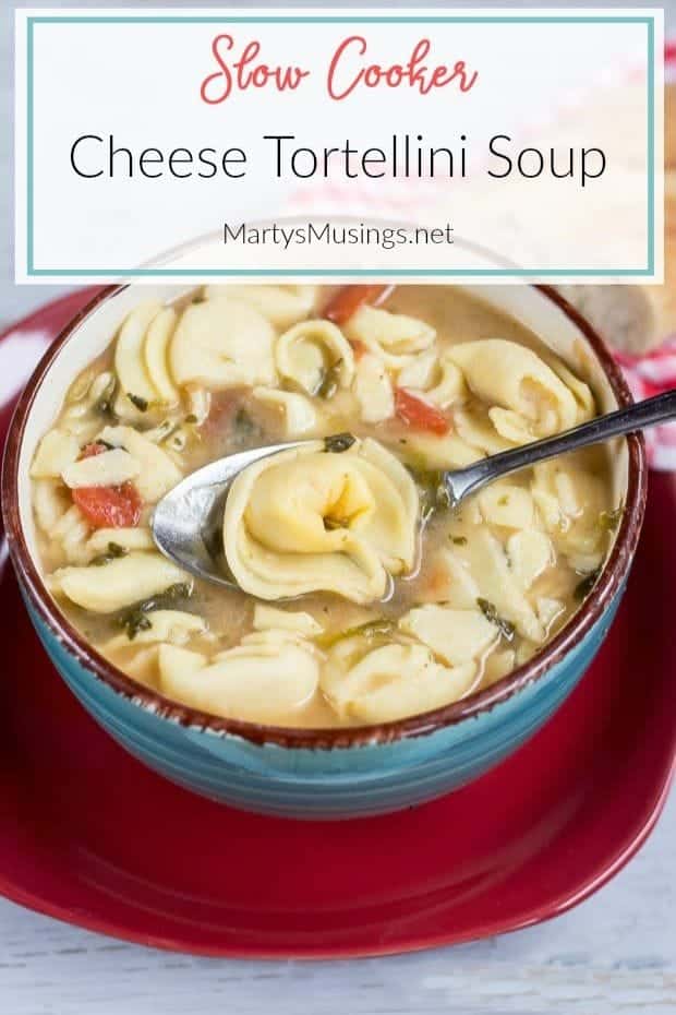 Slow cooker cheese tortellini soup