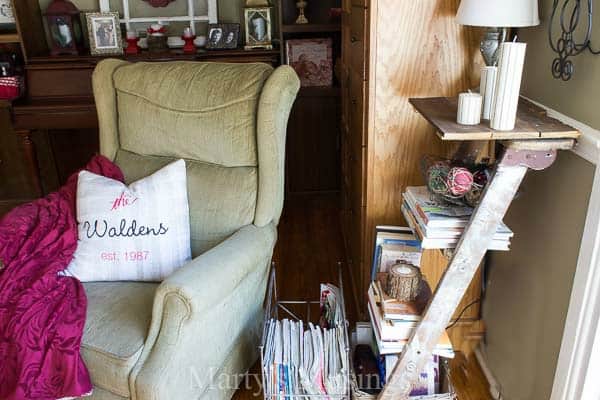 Trash to Treasure DIY Step Ladder Shelf