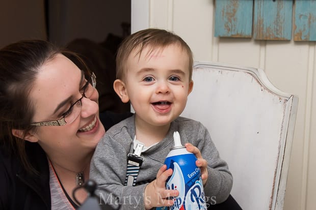 A person holding a baby