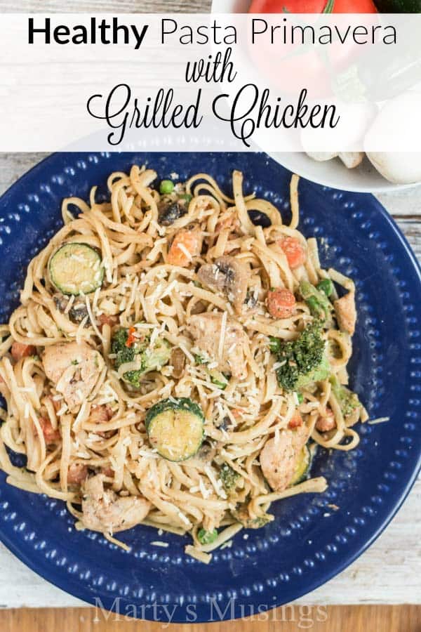 A pasta dish with broccoli on a plate, with Pasta primavera