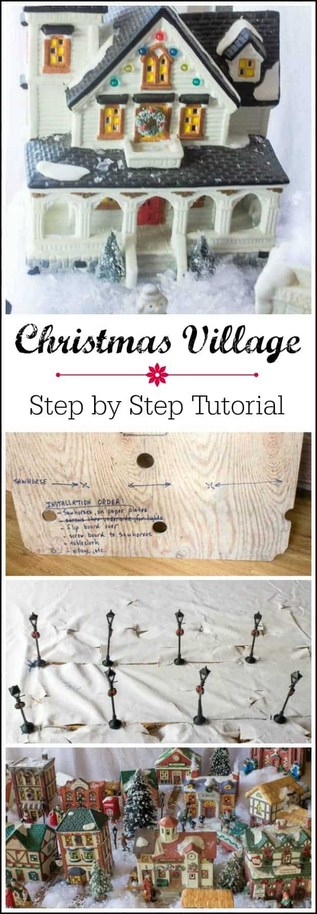 Step by step instructions on how to create a miniature Christmas village display with thrifty money saving tips. Kids young and old will love it!