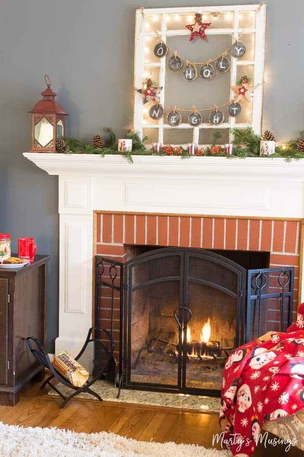 A living room filled with furniture and a fireplace