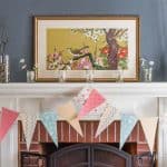 Think you have no time or money to create a beautiful home? Not true! This easy spring banner from scrapbook paper can be done in minutes and costs pennies!