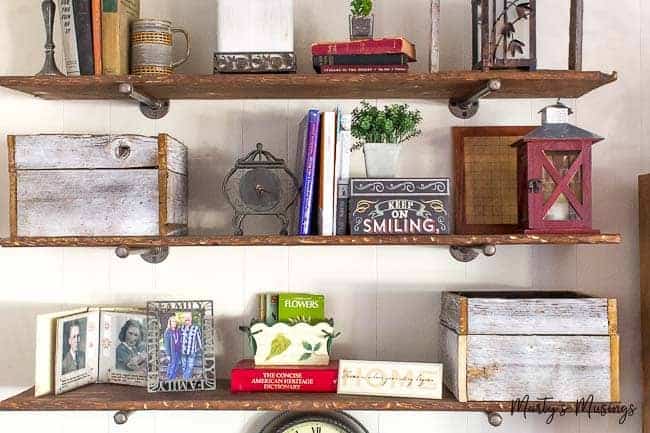 A close up of items on a shelf