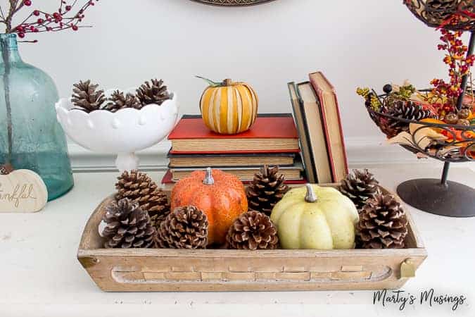 A bunch of food on a table, with Home and Money