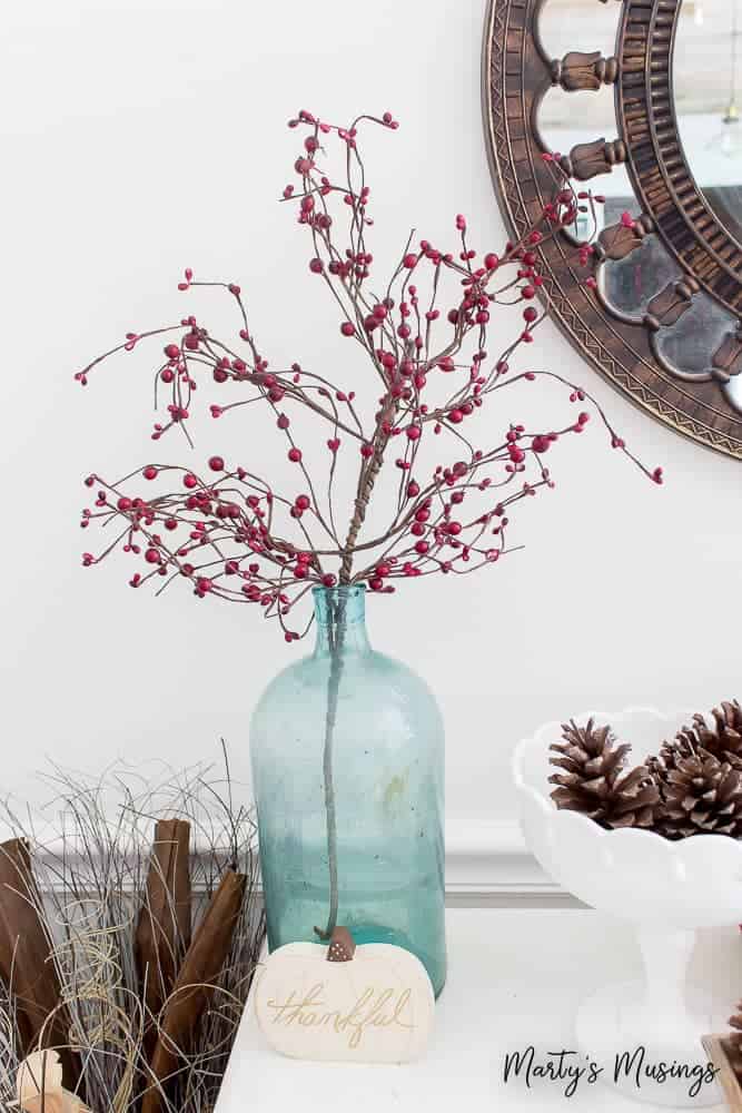 A vase of flowers on a table