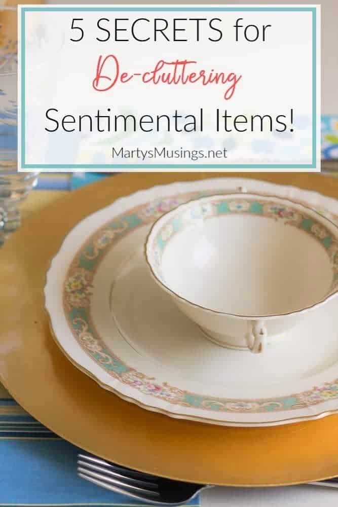 A close up of a plate on a table, with Closet and Linen