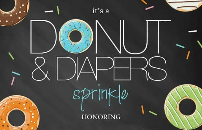 Diapers and Donuts Baby Shower: Printable Invitation