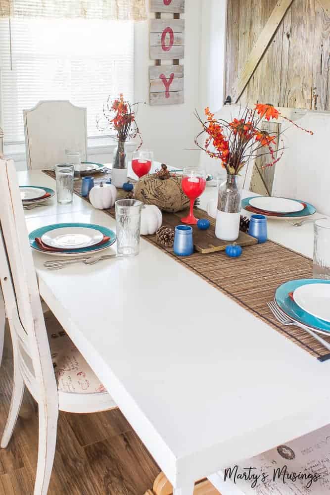 A dining room table