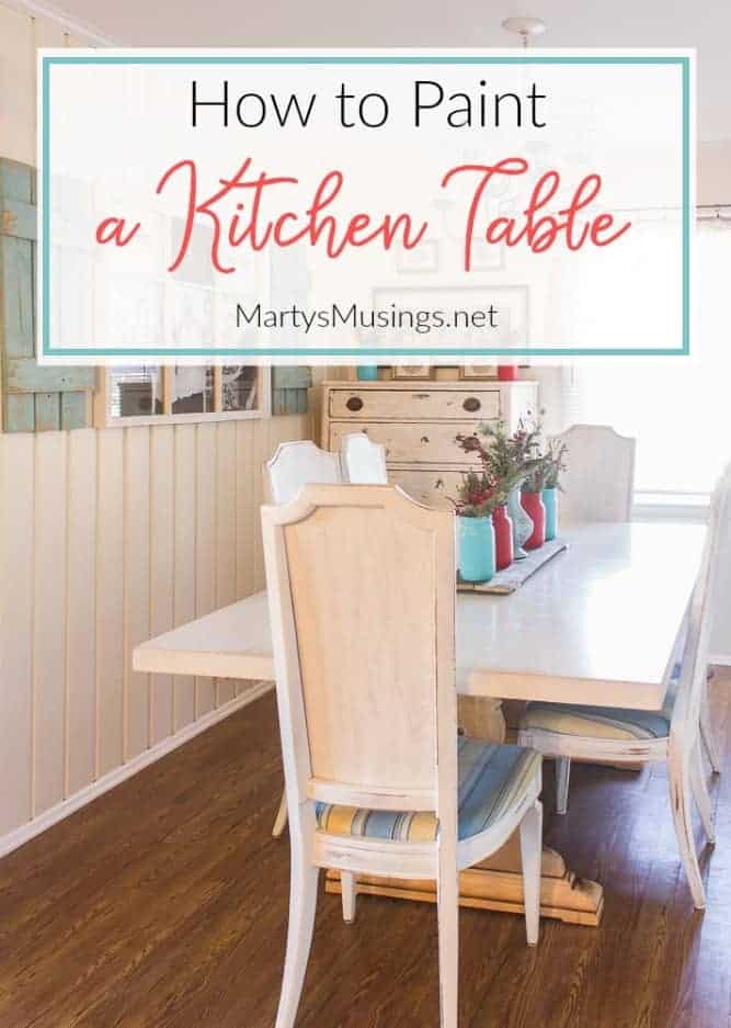 how to paint a kitchen table