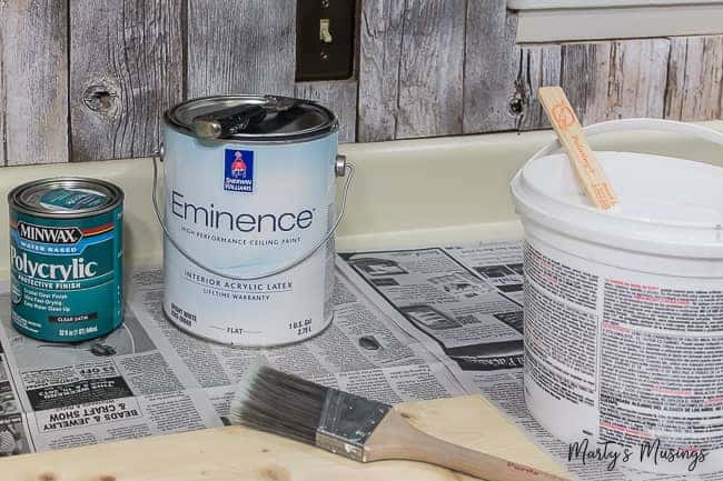 materials for painting a farmhouse table white