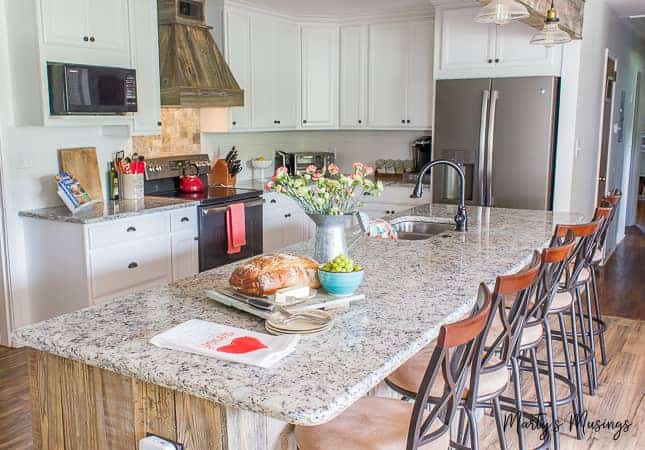 A kitchen with a dining table