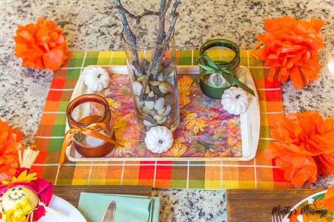 Easy Dollar Store Fall Table Decorations