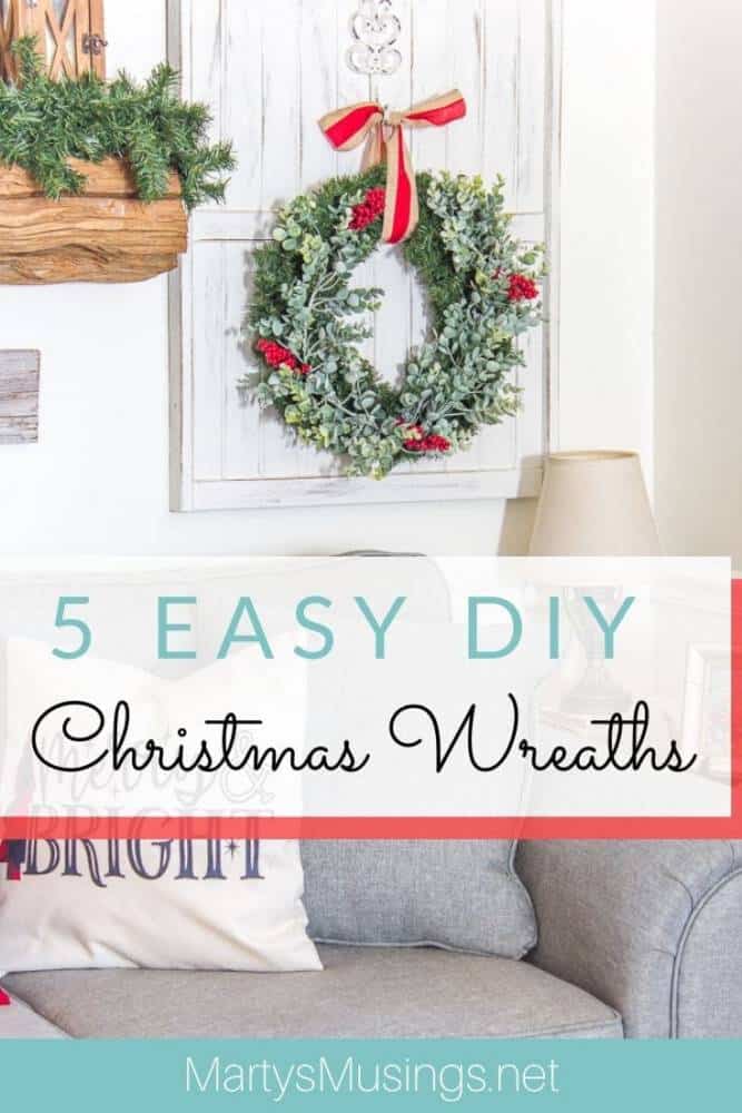 5 easy DIY Christmas wreaths