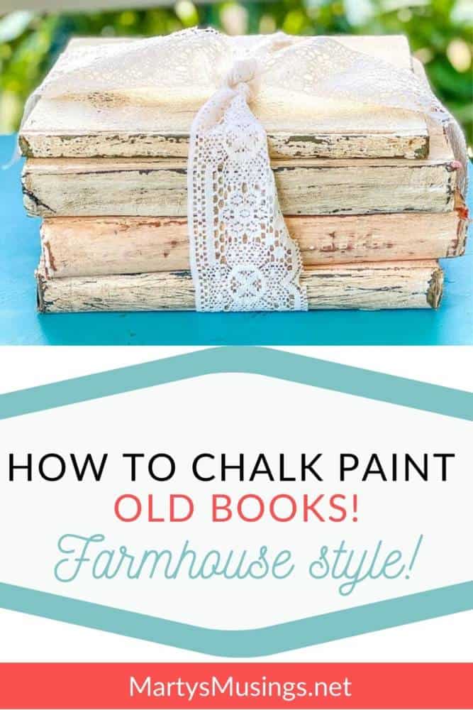 how to chalk paint old books farmhouse style Book and Paint
