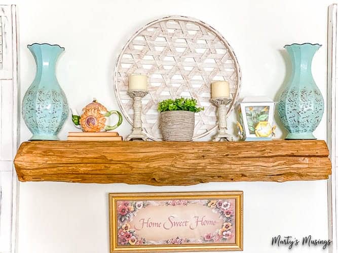 Easy Spring Mantel + Inexpensive Decorating Ideas