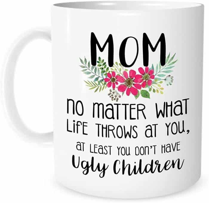 A coffee mug, with Gift and Mother's Day