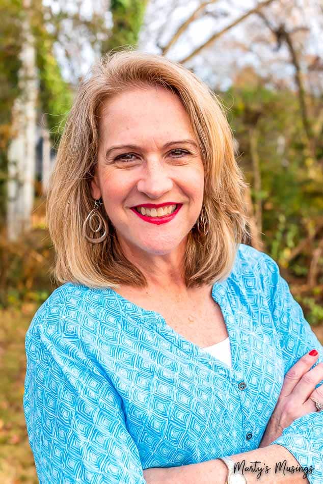 A woman wearing a blue shirt