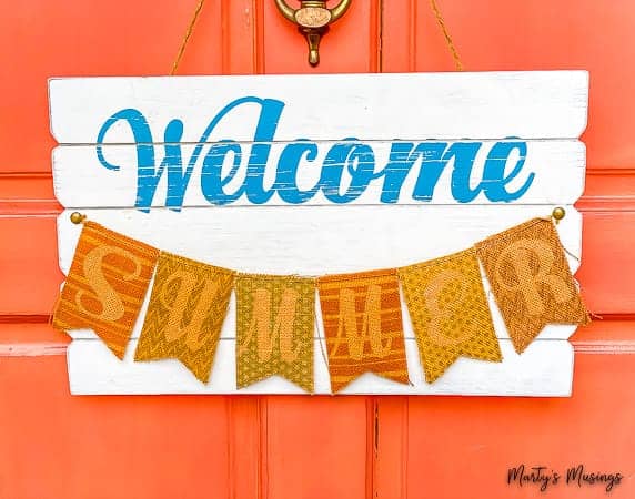 welcome summer front door sign