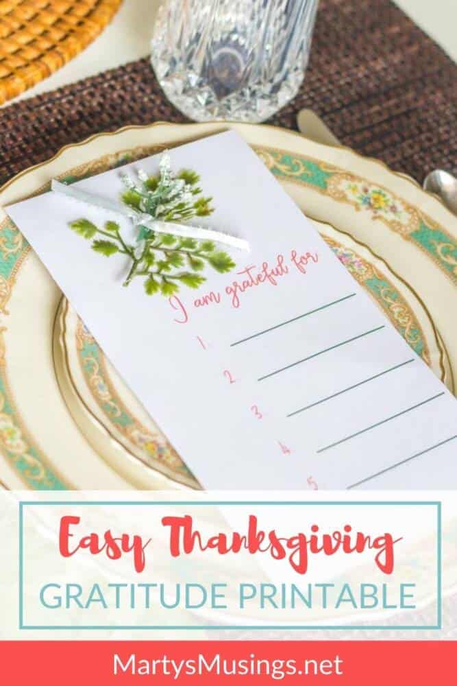 Easy Thanksgiving gratitude printable