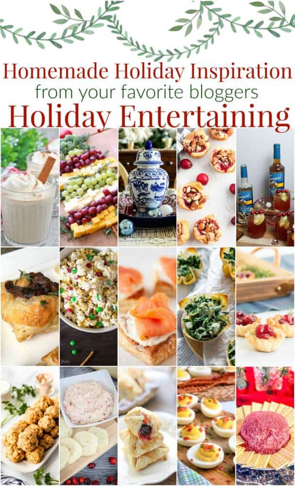 bloggers holiday entertaining pin collage