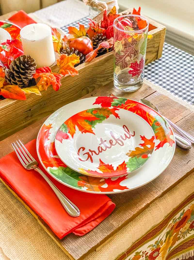 grateful plates grace a rustic cozy cottage table