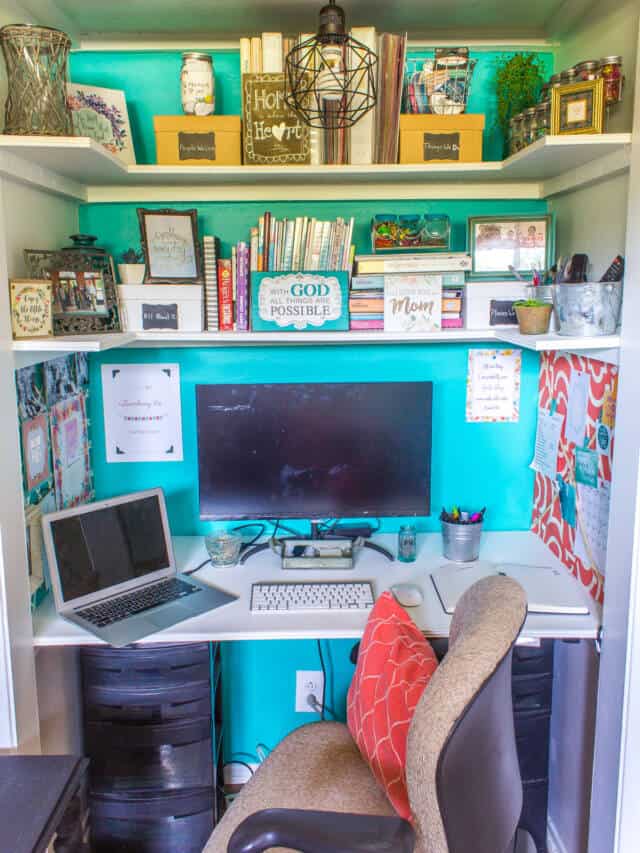 Home Office in a Closet