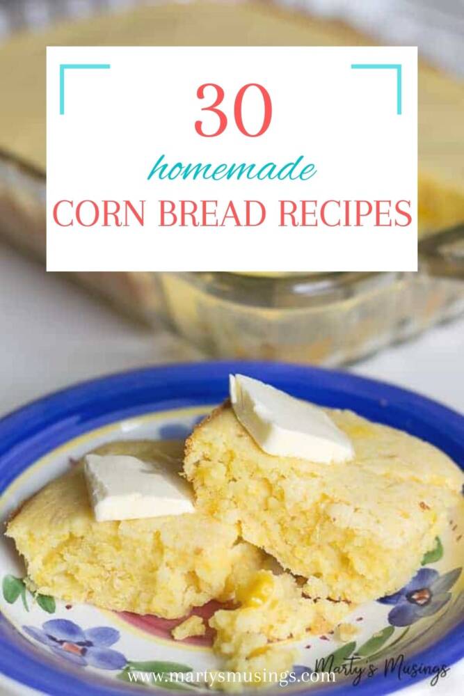 30 cornbread recipes pin with text