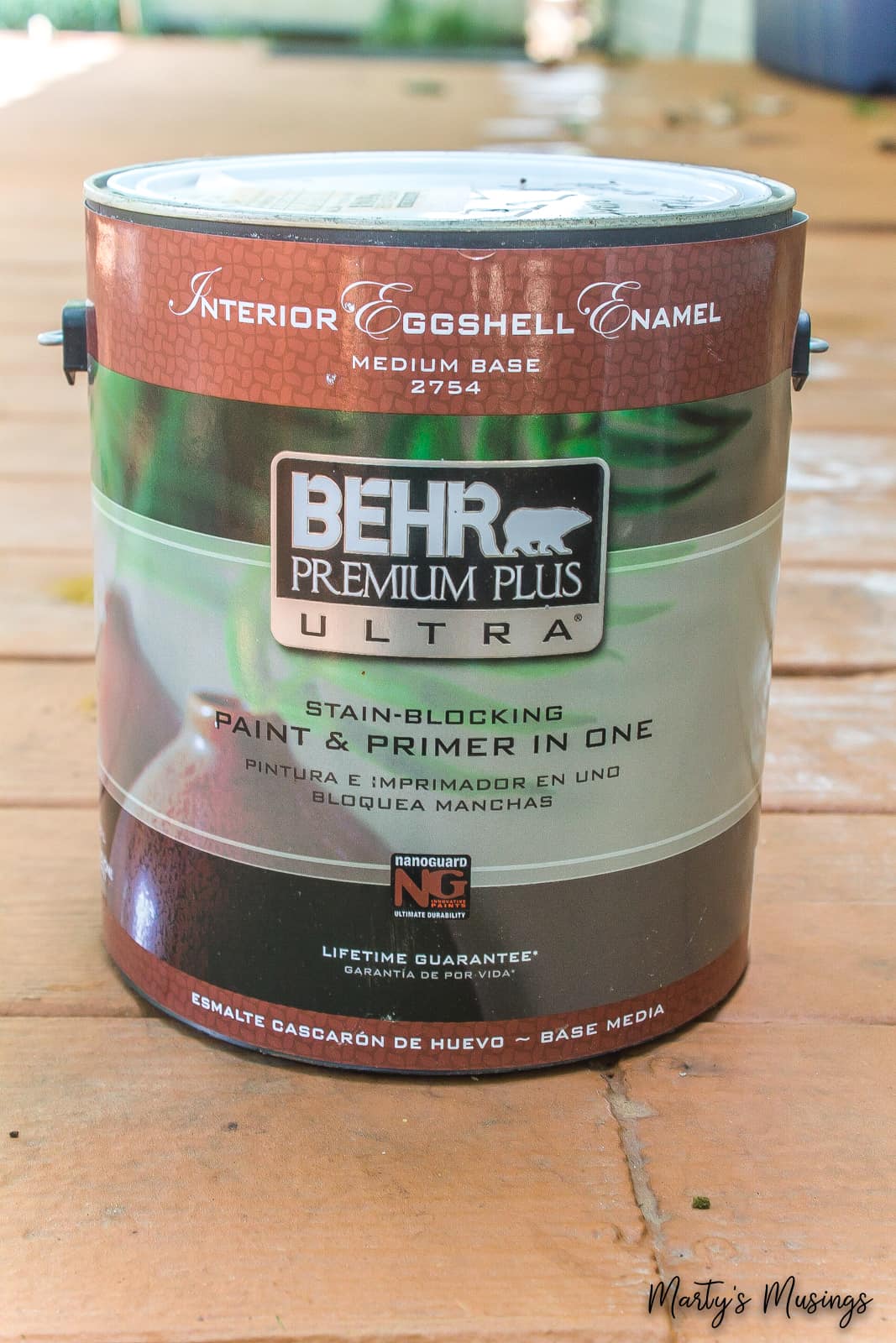 Behr Premium Plus Ultra Paint on outside table