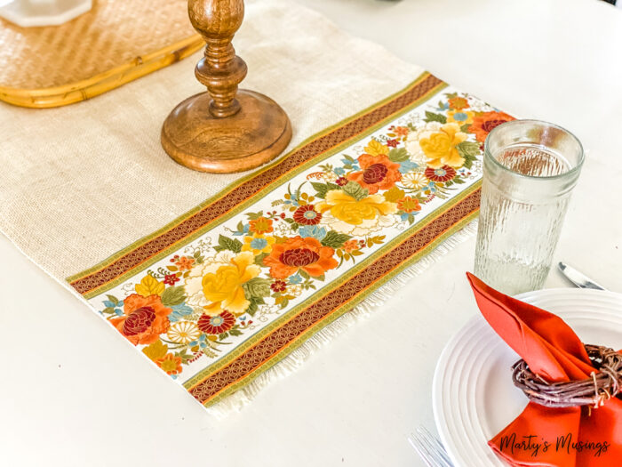 No Sew DIY Table Runner