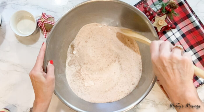 Mixing together ingredients for Instant Russian Tea