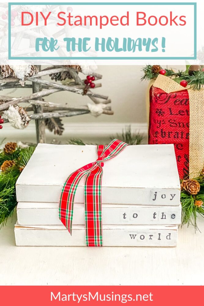 DIY stamped books for the holidays