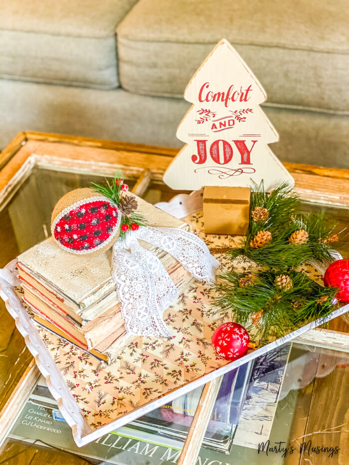 DIY Decorative Christmas Tray Marty's Musings