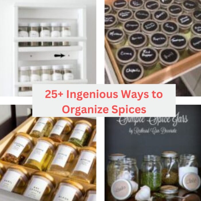 DIY wooden spice drawer organizer