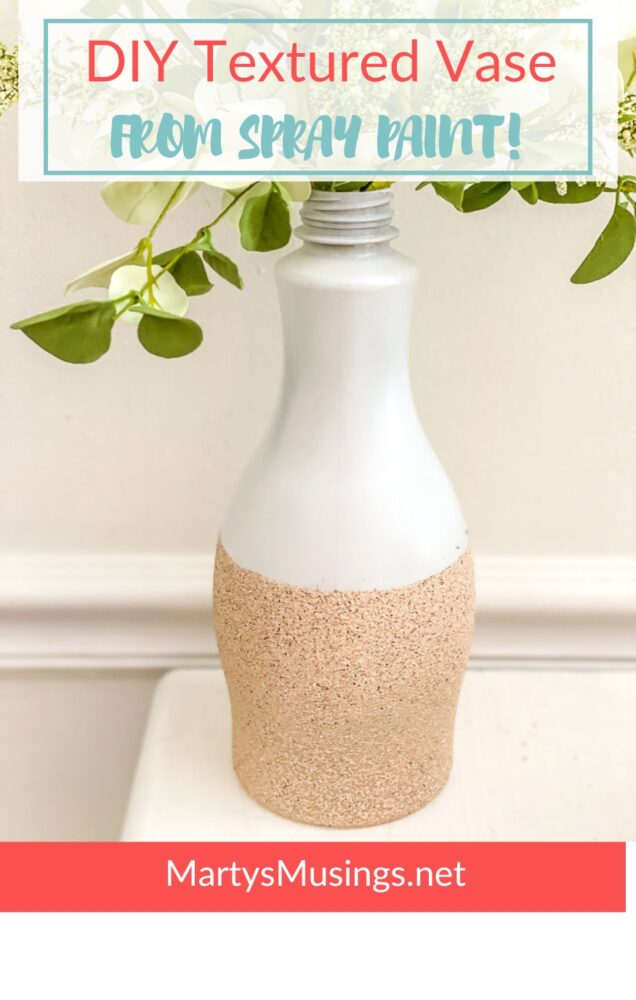 DIY textured vase from spray paint