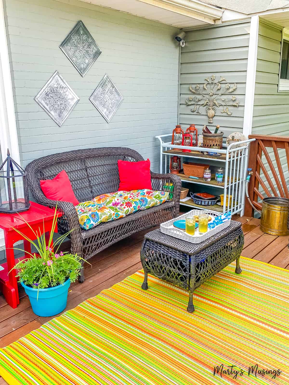 Deck Decorating Ideas for Summer (for under $50!) - Marty's Musings