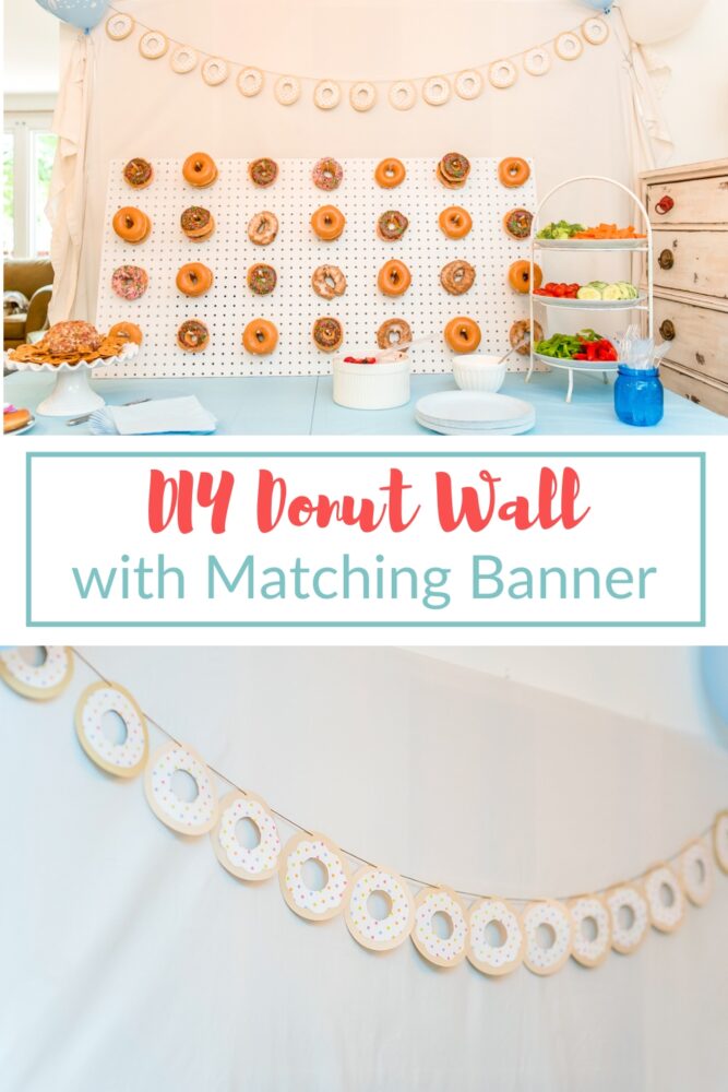 DIY Donut Wall with Matching Banner