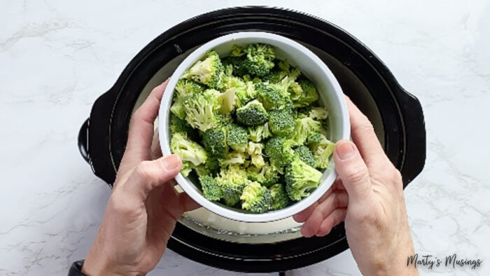 Broccoli florets to add to crock pot