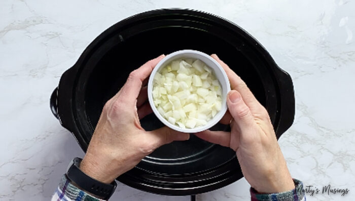 Onions to add to crock pot