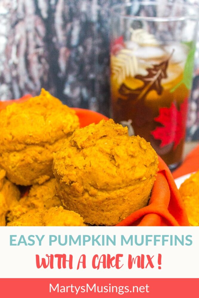 Easy pumpkin muffins with a cake mix