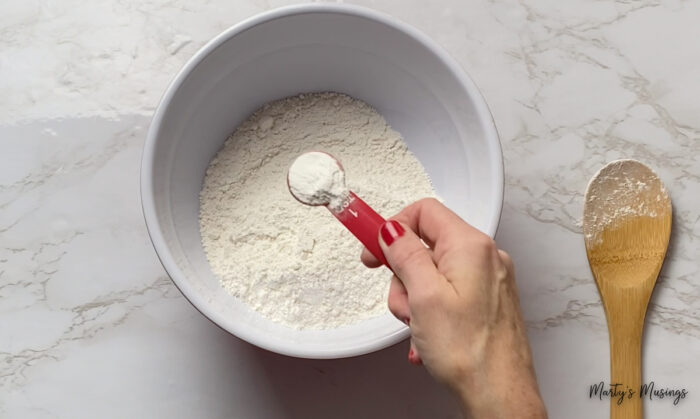 Add baking soda to cookie mix