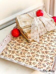 Whitewashed Wood Tray for Christmas